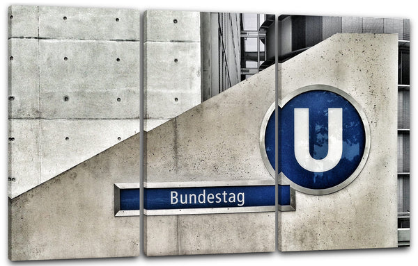 Leinwandbild Bundestag U-Bahn-Haltestelle berühmte Bauten Sehenswürdigkeiten