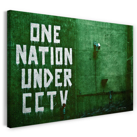 Leinwandbild Banksy - One Nation Under CCTV Kritik an Überwachungsstaat