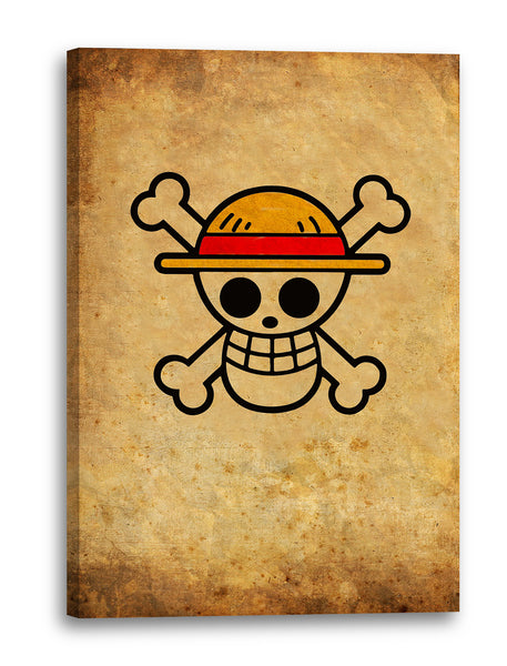 Leinwandbild One Piece cooles Logo Vintage Style Luffy Ace Zorro