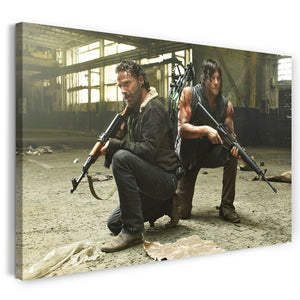 Leinwandbild The Walking Dead Rick Grimes Daryl Dixon vier Größen kein Poster