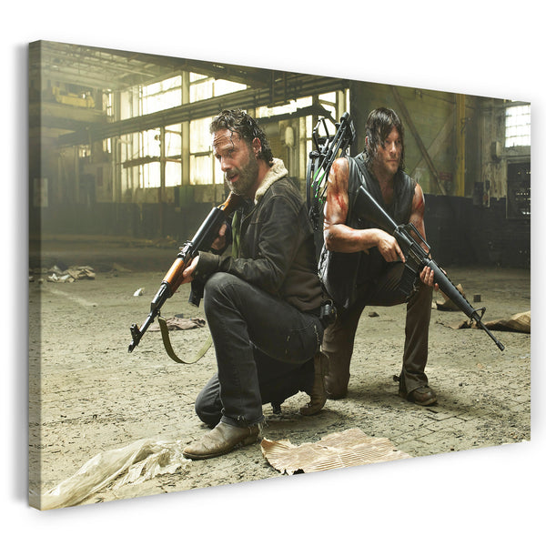 Leinwandbild The Walking Dead Rick Grimes Daryl Dixon vier Größen kein Poster