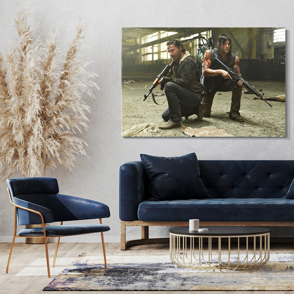Leinwandbild The Walking Dead Rick Grimes Daryl Dixon vier Größen kein Poster