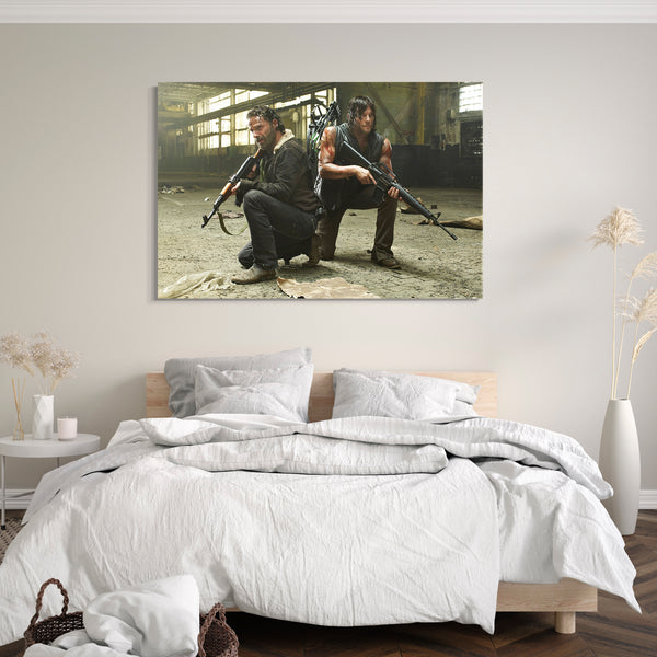 Leinwandbild The Walking Dead Rick Grimes Daryl Dixon vier Größen kein Poster