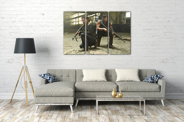Leinwandbild The Walking Dead Rick Grimes Daryl Dixon vier Größen kein Poster