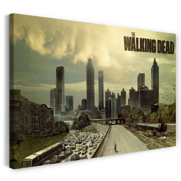 Leinwandbild The Walking Dead Atlanta City Skyline (vier Größen, kein Poster)