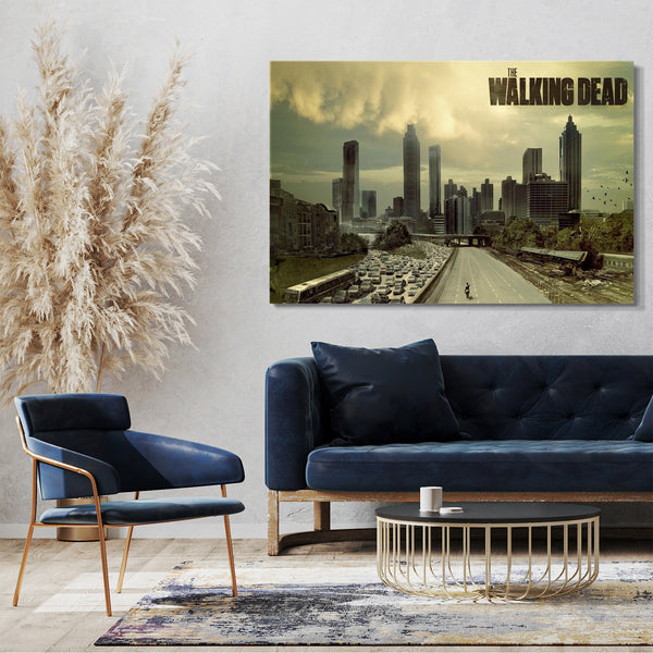 Leinwandbild The Walking Dead Atlanta City Skyline (vier Größen, kein Poster)