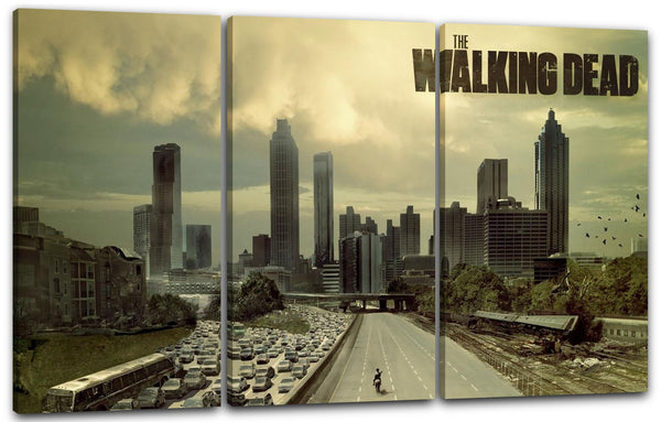 Leinwandbild The Walking Dead Atlanta City Skyline (vier Größen, kein Poster)