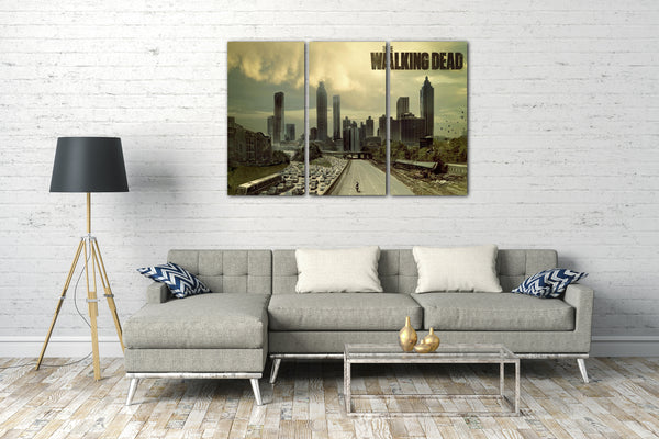 Leinwandbild The Walking Dead Atlanta City Skyline (vier Größen, kein Poster)