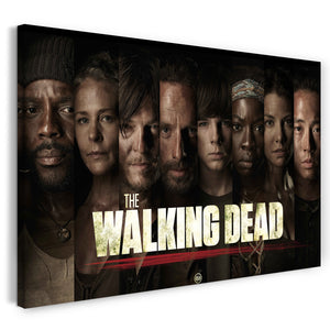 Leinwandbild Walking Dead Rick Carl Grimes Glenn Rhee Greene Tyreese Michonne
