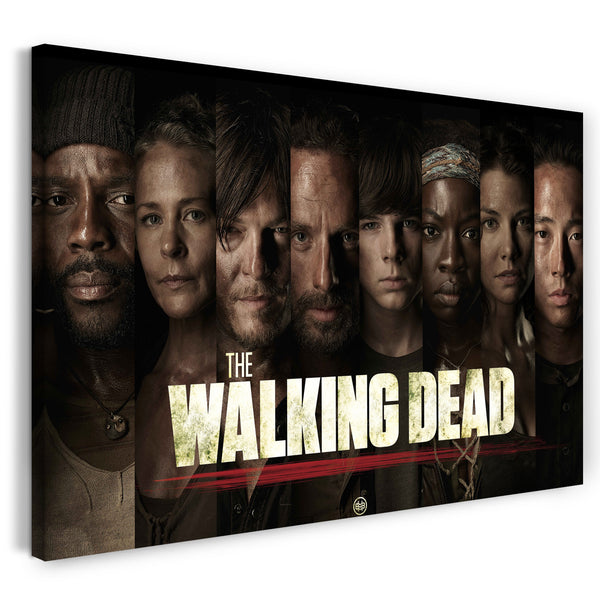 Leinwandbild Walking Dead Rick Carl Grimes Glenn Rhee Greene Tyreese Michonne