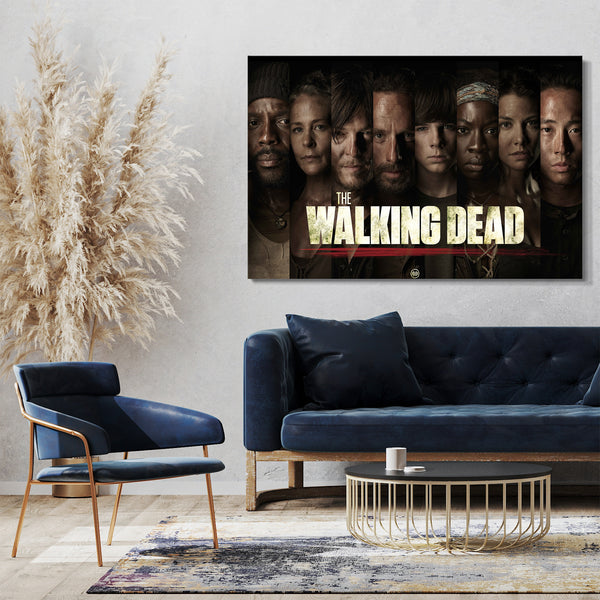 Leinwandbild Walking Dead Rick Carl Grimes Glenn Rhee Greene Tyreese Michonne