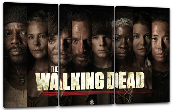 Leinwandbild Walking Dead Rick Carl Grimes Glenn Rhee Greene Tyreese Michonne