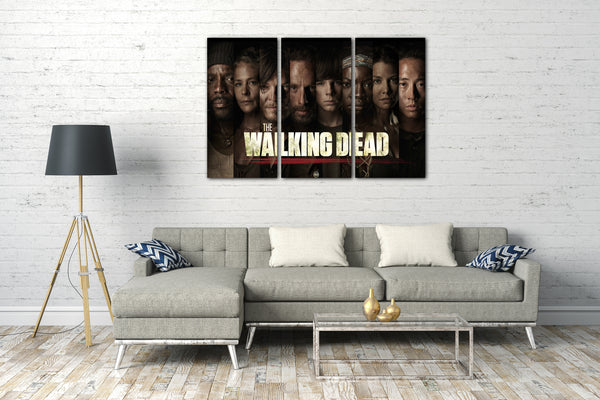 Leinwandbild Walking Dead Rick Carl Grimes Glenn Rhee Greene Tyreese Michonne