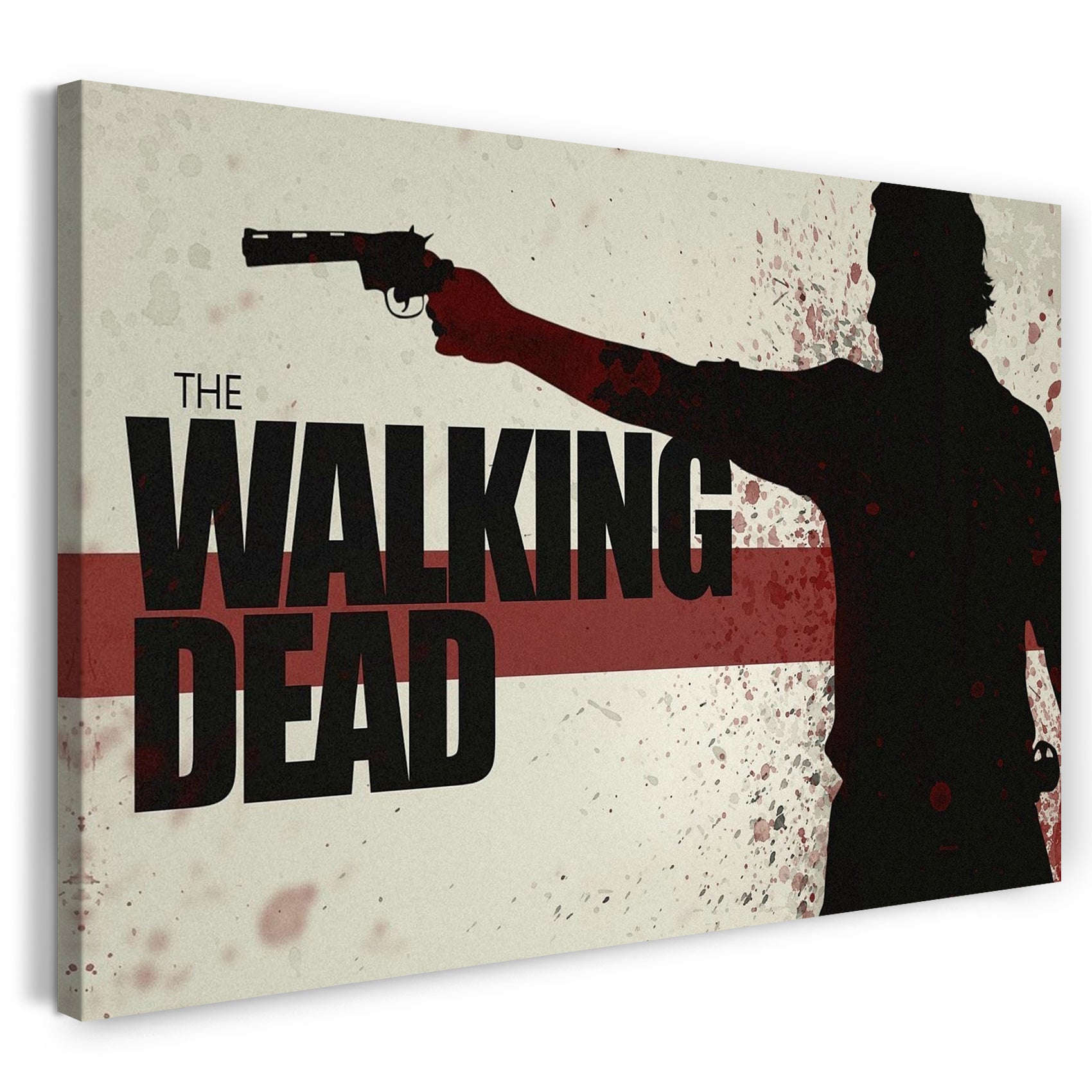 Leinwandbild The Walking Dead Rick Grimes Pistole in Hand, vier Größen