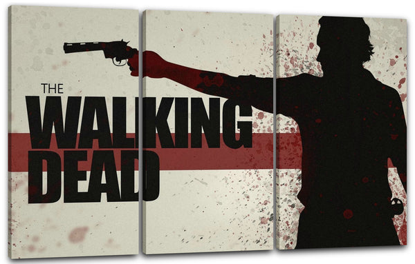 Leinwandbild The Walking Dead Rick Grimes Pistole in Hand, vier Größen