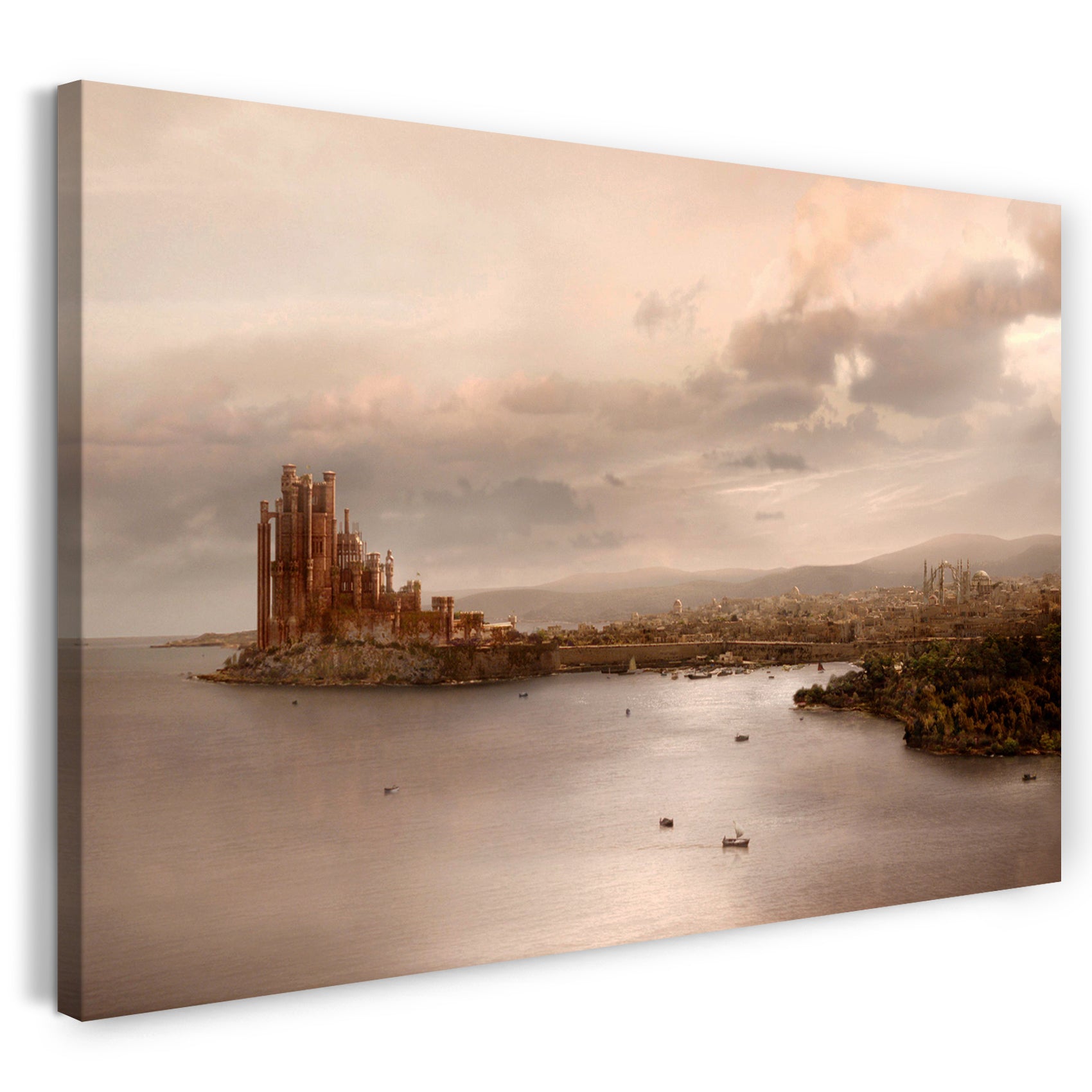 Leinwandbild Game of Thrones King's Landing Panorama am Meer