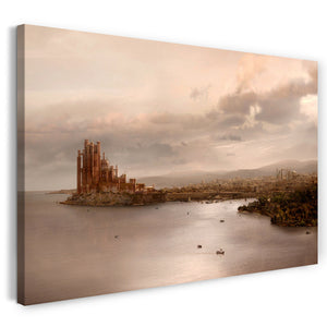 Leinwandbild Game of Thrones King's Landing Panorama am Meer