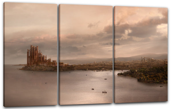 Leinwandbild Game of Thrones King's Landing Panorama am Meer