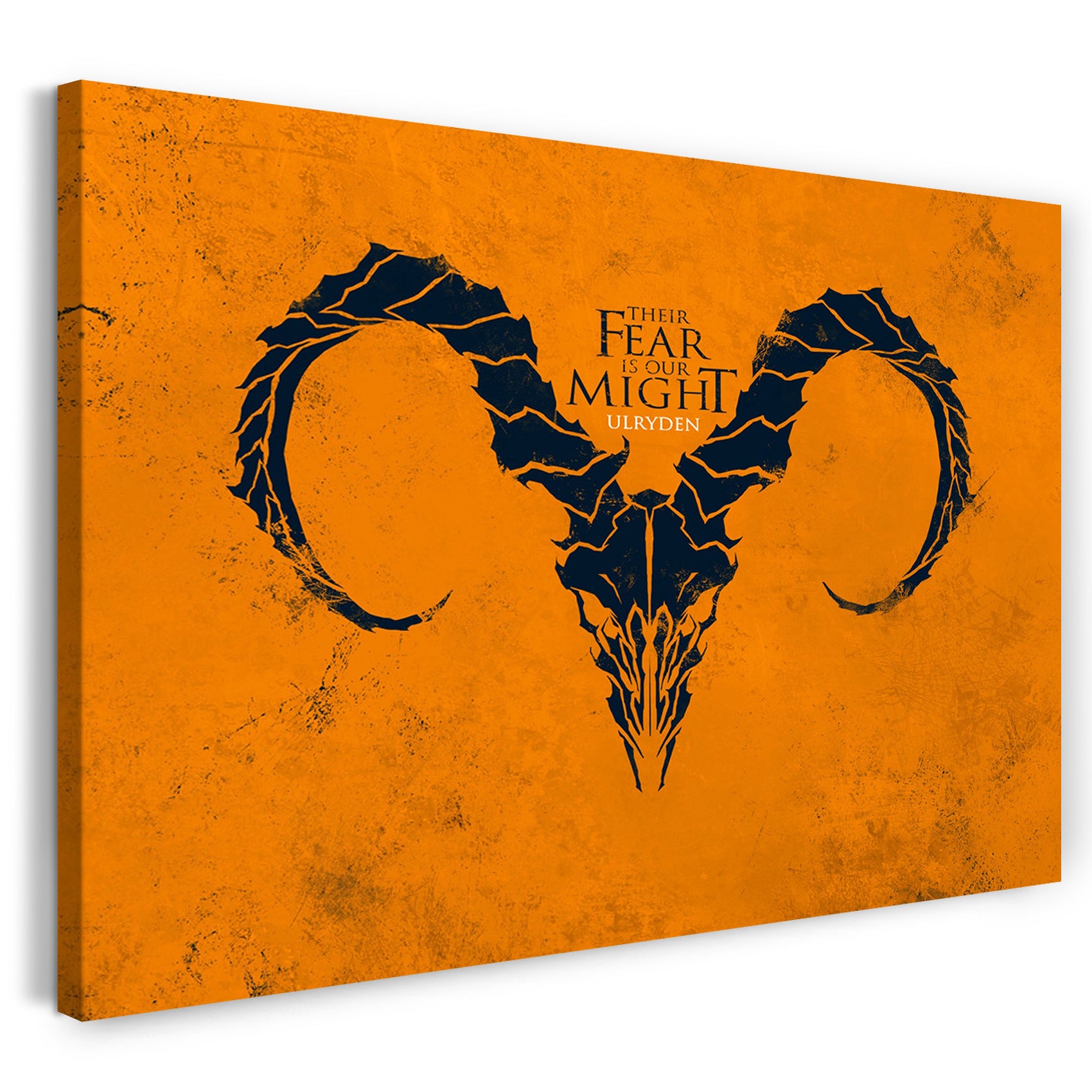 Leinwandbild Game of Thrones Haus Ulryden mit coolem Spruch Wappen Steinbock