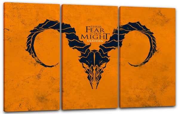 Leinwandbild Game of Thrones Haus Ulryden mit coolem Spruch Wappen Steinbock