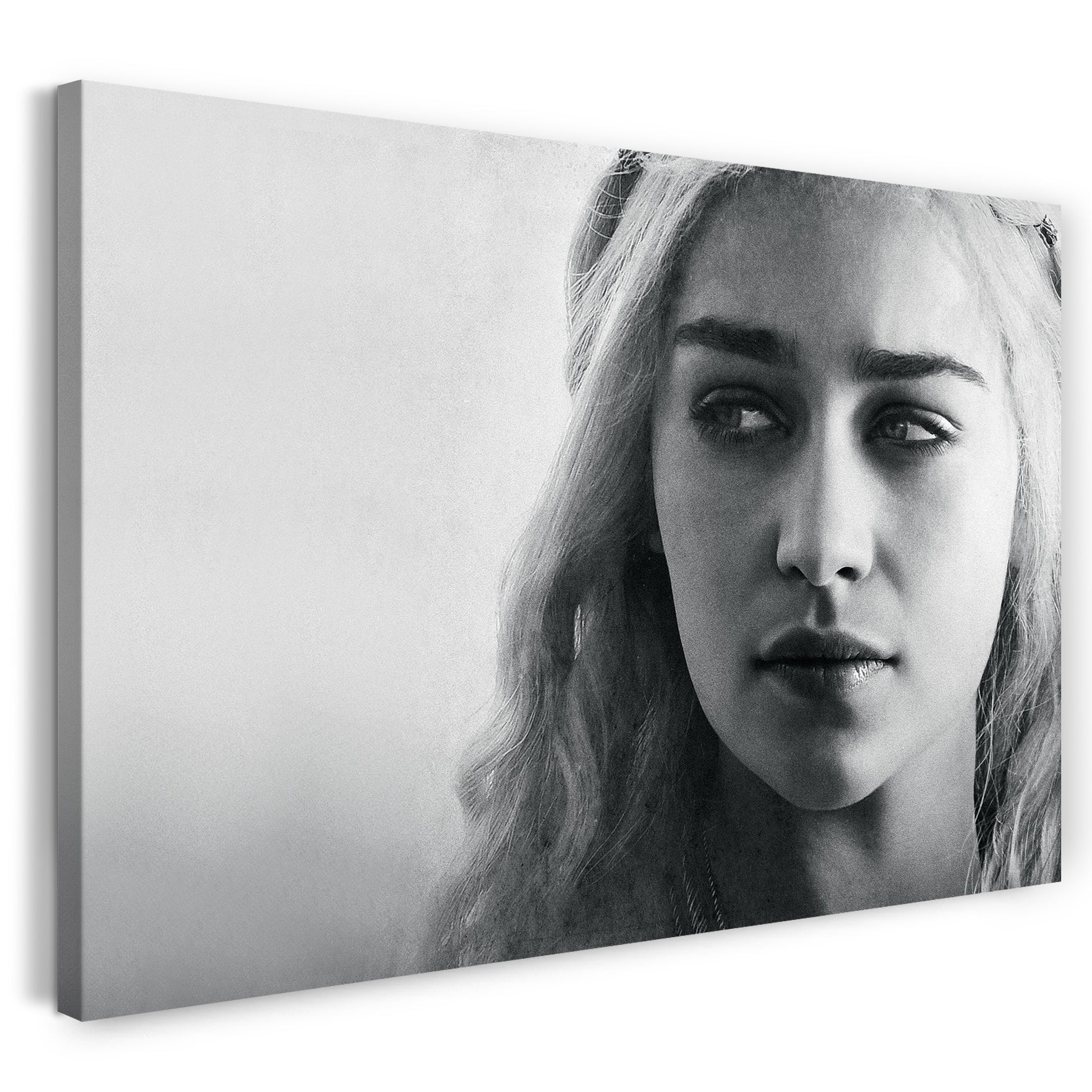 Leinwandbild Game of Thrones Daenerys Targaryen Portrait schwarz-weiss