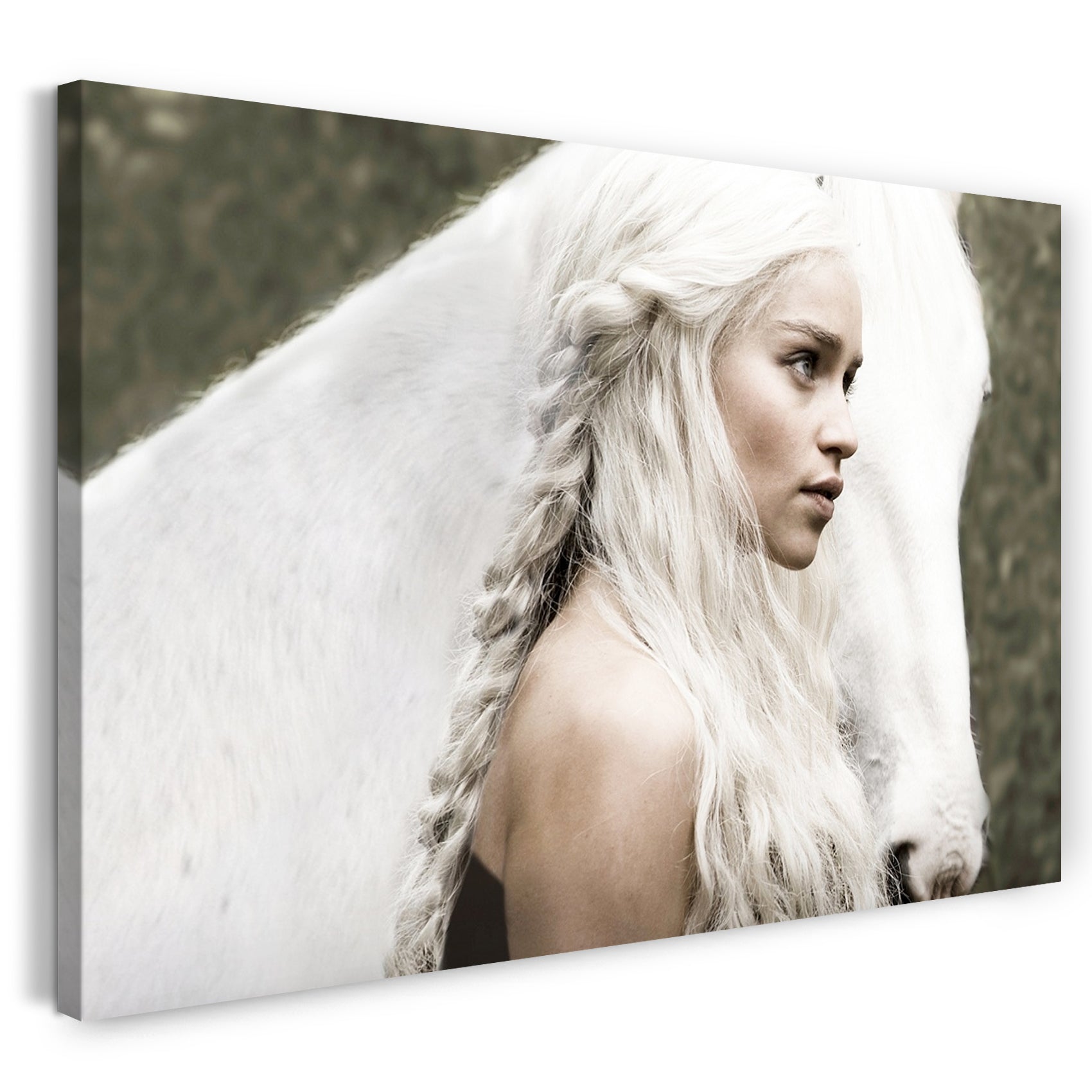 Leinwandbild Game of Thrones Daenerys Targaryen weisses Pferd