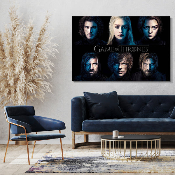 Leinwandbild Game of Thrones Daenerys Targaryen und andere Darsteller