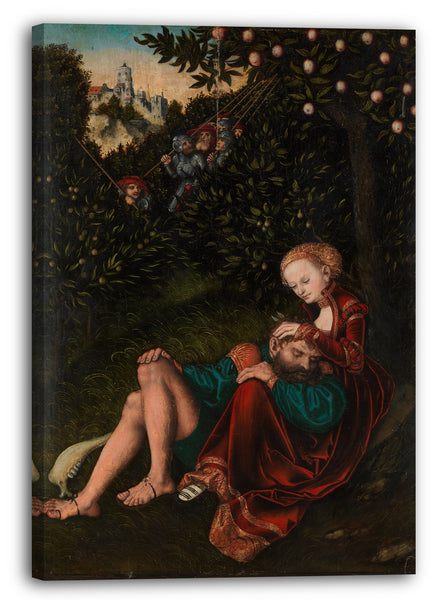 Leinwandbild Lucas Cranach der Ältere - Samson und Delilah