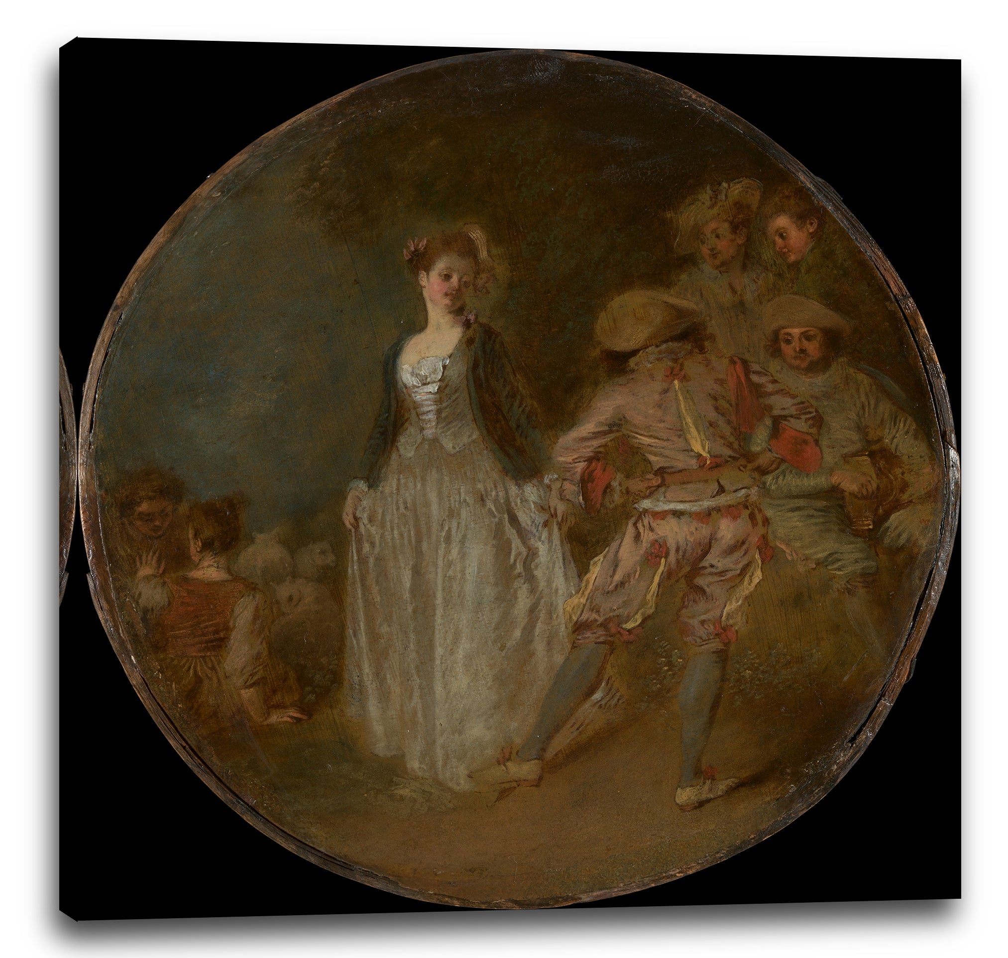 Leinwandbild Kopie nach Antoine Watteau - Der Country-Tanz