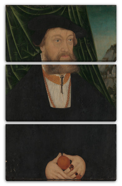 Leinwandbild Kreis von Lucas Cranach der Ältere - Portrait eines Mannes