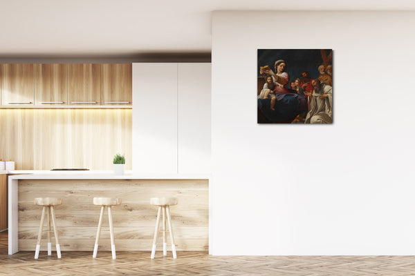 Leinwandbild Ludovico Carracci - Madonna und Kind mit Heiligen