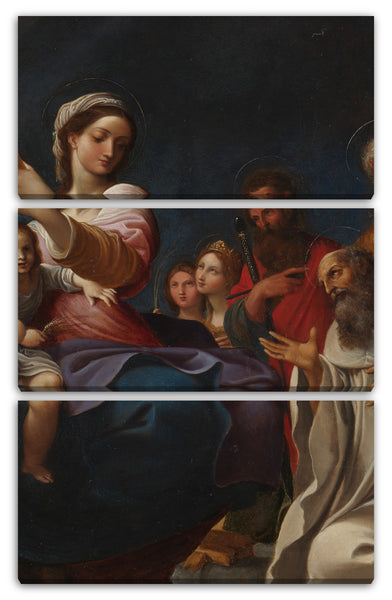Leinwandbild Ludovico Carracci - Madonna und Kind mit Heiligen
