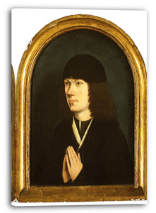 Leinwandbild Französischer (burgundischer?) Maler (um 1495) - Portrait eines jungen Mannes