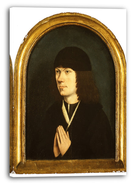 Leinwandbild Französischer (burgundischer?) Maler (um 1495) - Portrait eines jungen Mannes