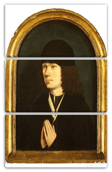 Leinwandbild Französischer (burgundischer?) Maler (um 1495) - Portrait eines jungen Mannes