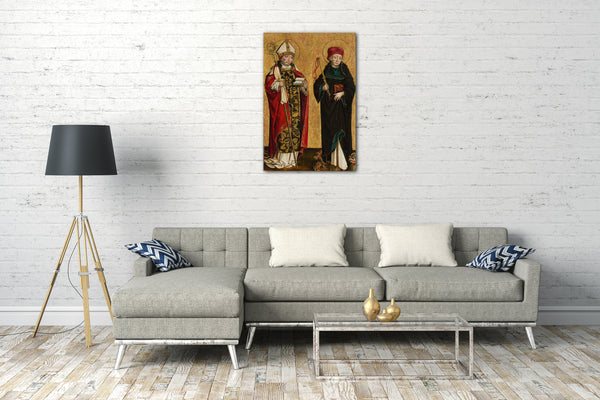 Leinwandbild Meister von Eggenburg - Heiliger Adalbert und Heiliger Prokopius