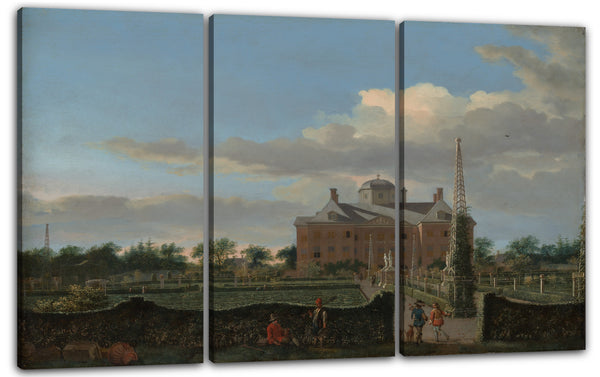 Leinwandbild Jan van der Heyden - Das Huis ten Bosch in Den Haag und sein Garten (Blick vom Süden)