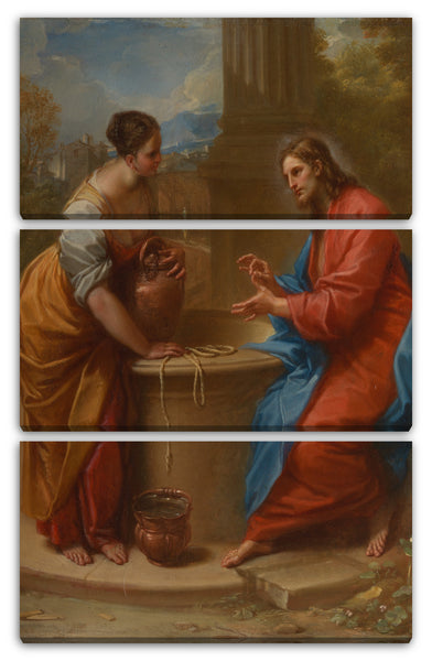 Leinwandbild Benedetto Luti - Christus und die Frau von Samaria