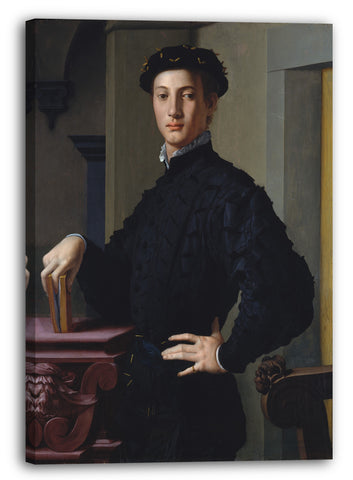 Leinwandbild Bronzino (Agnolo di Cosimo di Mariano) (Italienisch, Monticelli 1503-1572 Florenz) - Portrait eines jungen Mannes