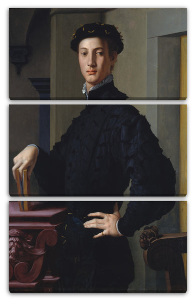 Leinwandbild Bronzino (Agnolo di Cosimo di Mariano) (Italienisch, Monticelli 1503-1572 Florenz) - Portrait eines jungen Mannes