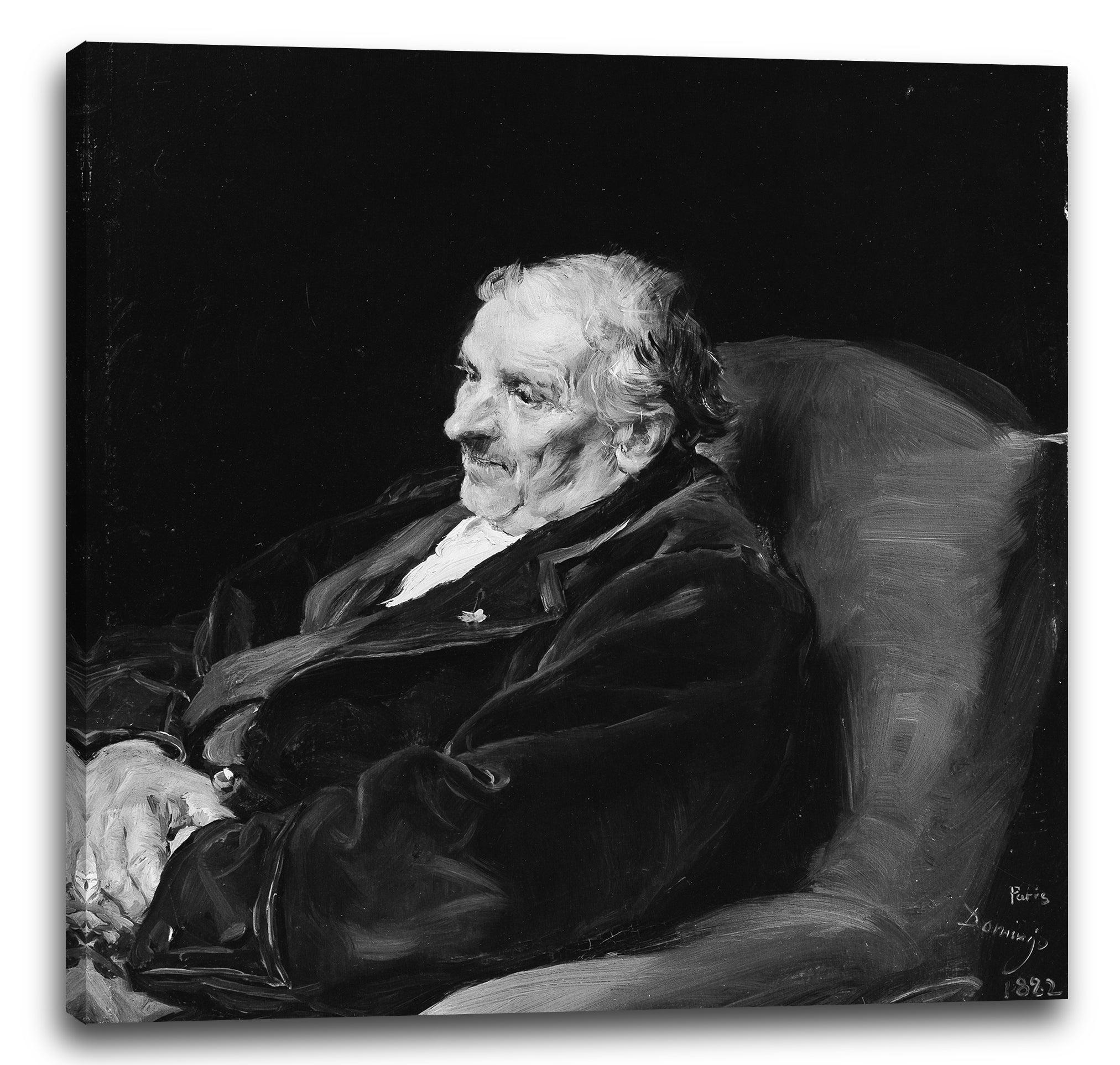 Leinwandbild Francisco Domingo und Marqués - Portrait eines alten Mannes