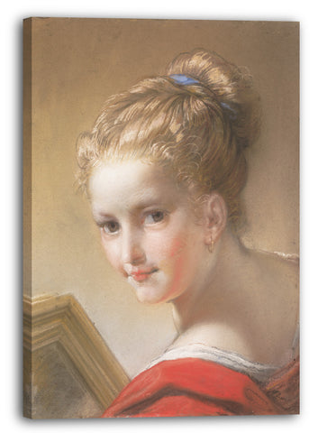 Leinwandbild Benedetto Luti - Studie eines Mädchens in Rot