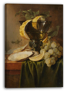 Leinwandbild Jan Davidsz de Heem - Stillleben mit einem Glas und Austern