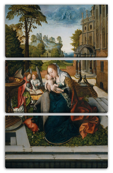 Leinwandbild Bernard van Orley - Jungfrau und Kind mit Engeln