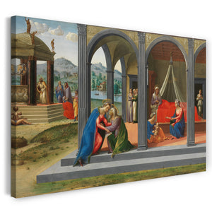 Leinwandbild Francesco Granacci - Szenen aus dem Leben von Johannes dem Täufer