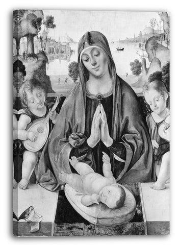 Leinwandbild Bernardino von Genua - Madonna und Kind mit Engeln