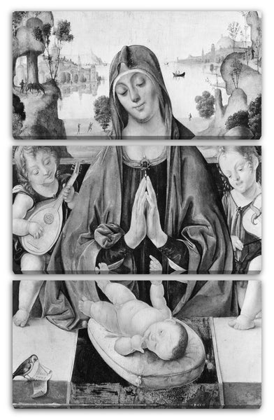 Leinwandbild Bernardino von Genua - Madonna und Kind mit Engeln