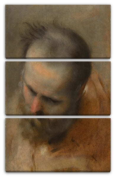 Leinwandbild Federico Barocci - Kopf eines bärtigen Mannes, der nach links unten schaut (Nikodemus)