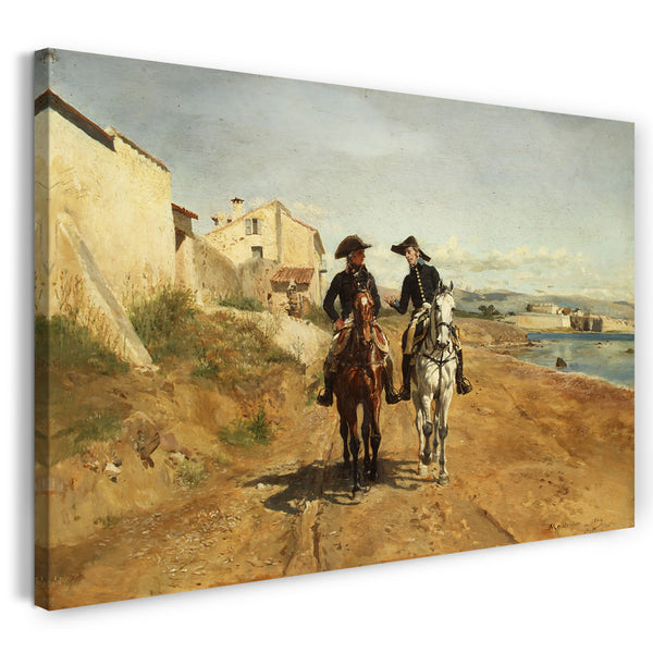 Leinwandbild Ernest Meissonier - Ein General und sein Adjutant