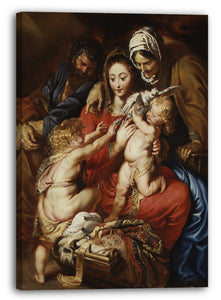 Leinwandbild Peter Paul Rubens - Die Heilige Familie mit der heiligen Elisabeth, dem heiligen Johannes und einer Taube
